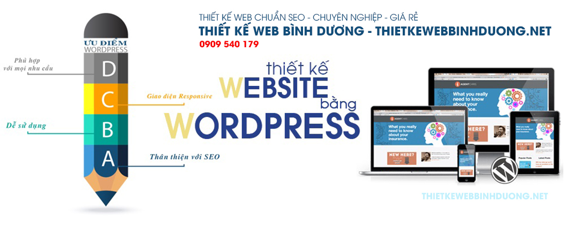 Phương Nam sử dụng nền tảng WordPress để thiết kế web cho khách hàng tại Lái Thiêu Bình Dương
