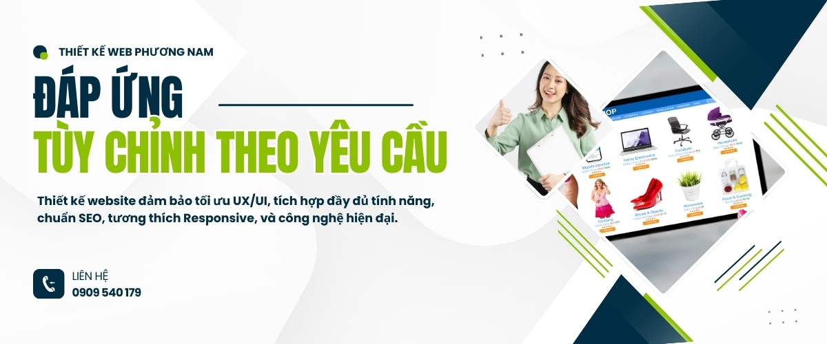 THIẾT KẾ WEB BÌNH DƯƠNG PHƯƠNG NAM TÙY CHỈNH THEO YÊU CẦU