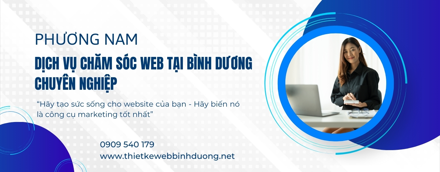 dịch vụ chăm sóc web tại Bình Dương chuyên nghiệp