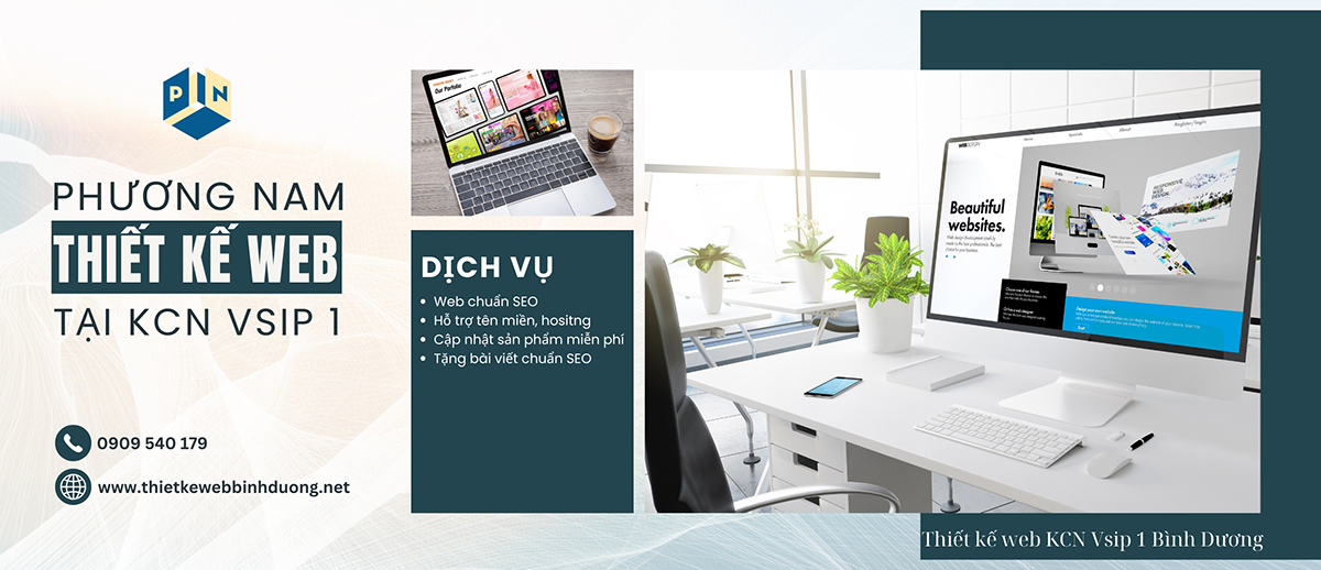 Thiết kế web KCN Vsip 1 Bình Dương Thiết kế web KCN Vsip 1 Bình Dương