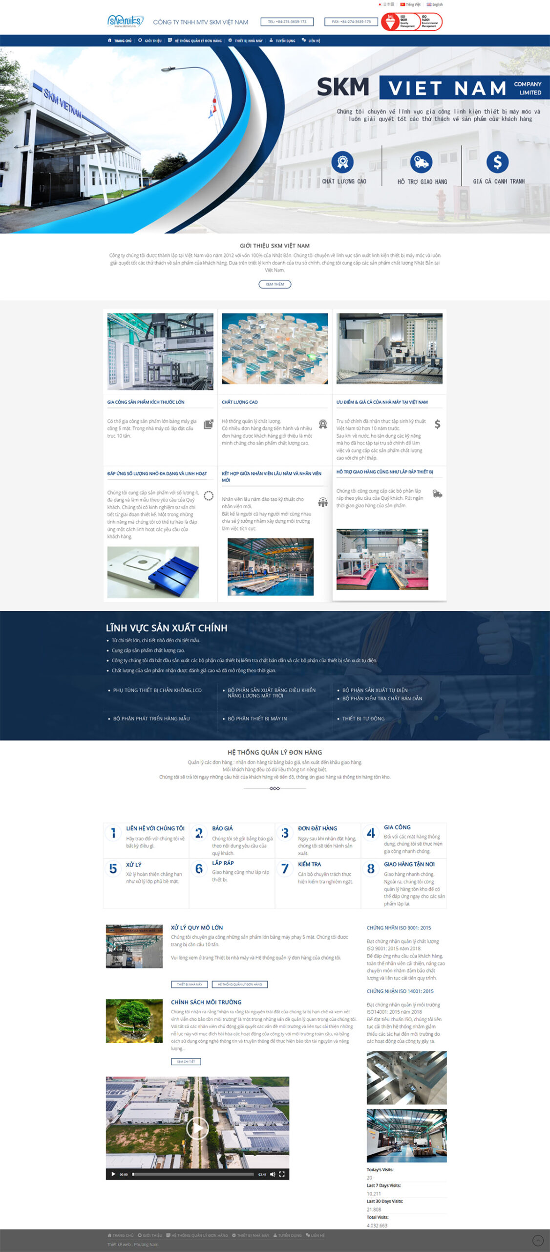 Thiết kế website công ty SKM Việt Nam
